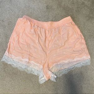 Victoria’s Secret Cotton and Lace Pajama Shorts